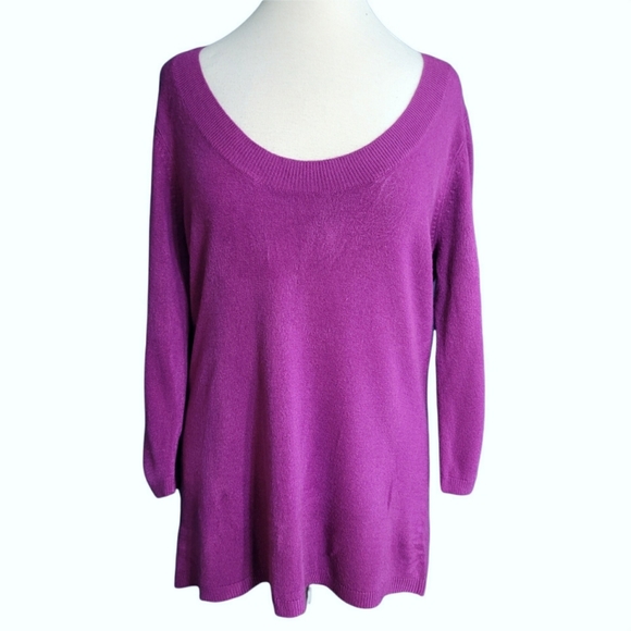 New York & Company Magenta Sweater Size XL - Picture 1 of 5